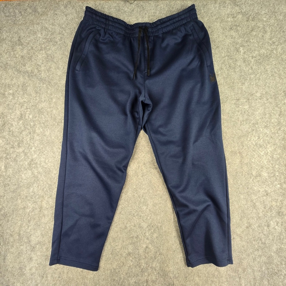 Spyder Active Mens XXL Navy Blue Track Pants ProWeb Tech Stretch Sweatpants XXL